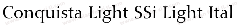 Conquista Light SSi Light Italic字体转换